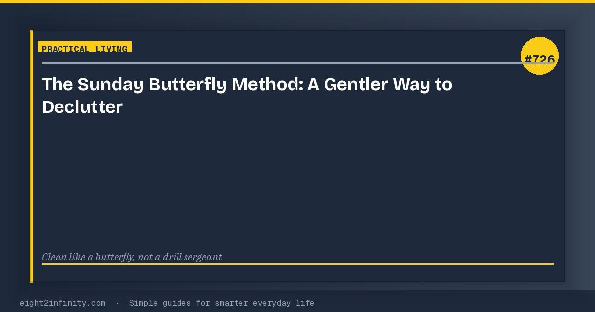 The Sunday Butterfly Method: A Gentler Way to Declutter 3