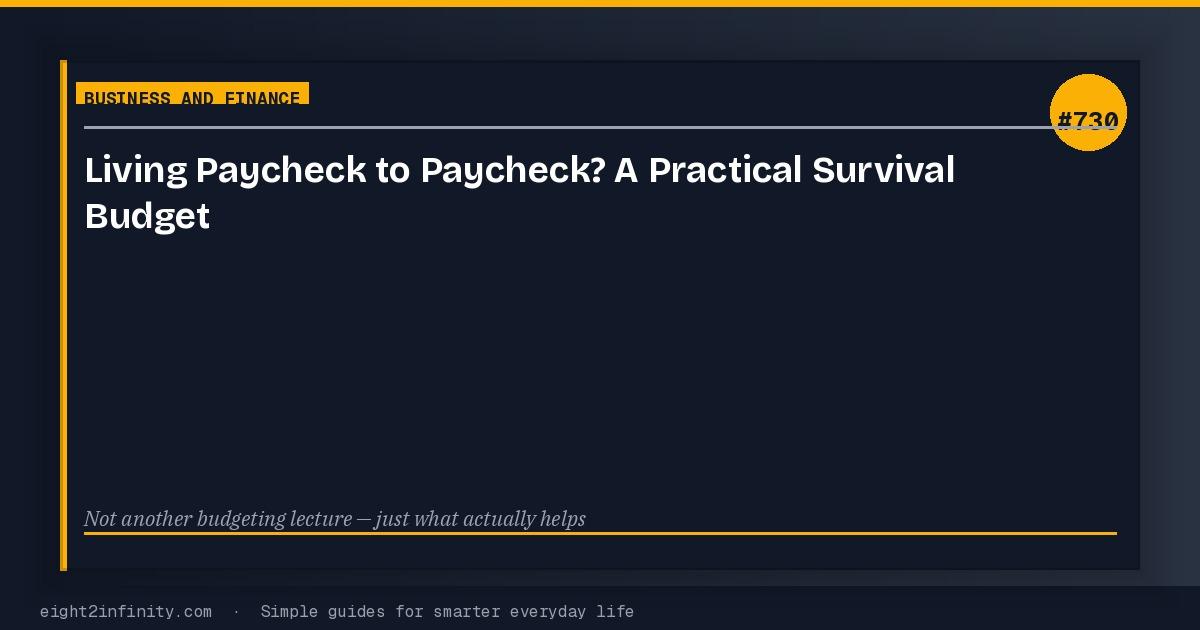 Living Paycheck to Paycheck? A Practical Survival Budget 3